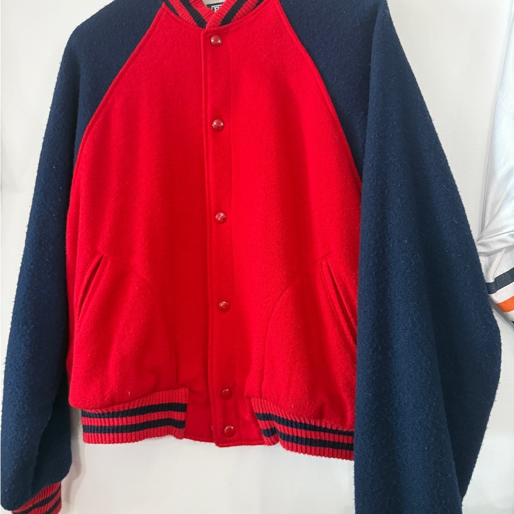 Ralph Lauren Red and Navy Bomber Jacket